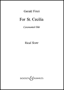 Gerald Finzi : For St. Cecilia : SATB : Songbook : Gerald Finzi : 073999333978 : 48009727