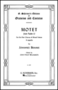 Johannes Brahms : Motet, Op. 29, No. 2 (from Psalm 51) : SATBB : Songbook : Johannes Brahms : 073999871609 : 50324600