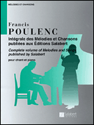 Francis Poulenc : Melodies et Chansons : Solo : 01 Songbook : Francis Poulenc : 073999811865 : 1458416356 : 50481186