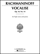 Sergei Rachmaninoff : Vocalise Op. 34, No. 14 : Solo : 01 Songbook : Sergei Rachmaninoff : 073999237207 : 50500010