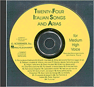 Various : 24 Italian Songs & Arias - Medium High Voice (Accompaniment CD) : Accompaniment CD : 073999830378 : 0793581001 : 50483037