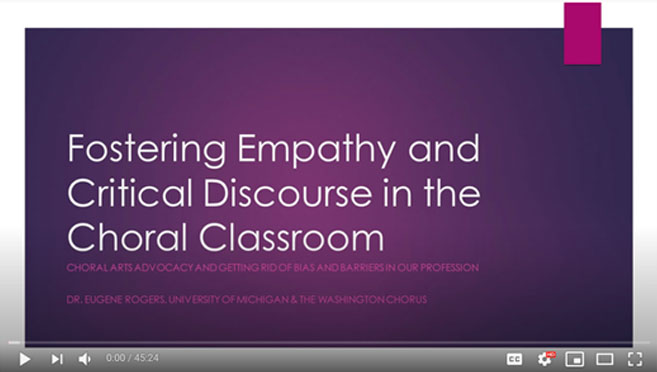 Fostering Empathy & Critical Discourse in the Choral Classroom