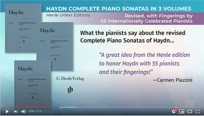 Henle Urtext Edition of the Complete Haydn Sonatas